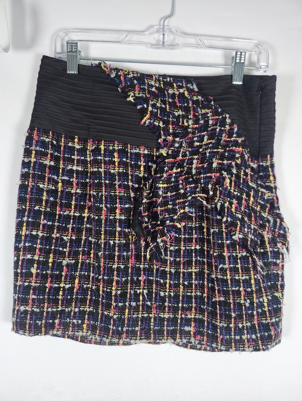 Anthropologie Taikonhu Multicolor Plaid Tweed Bow Skirt 4 Anthro